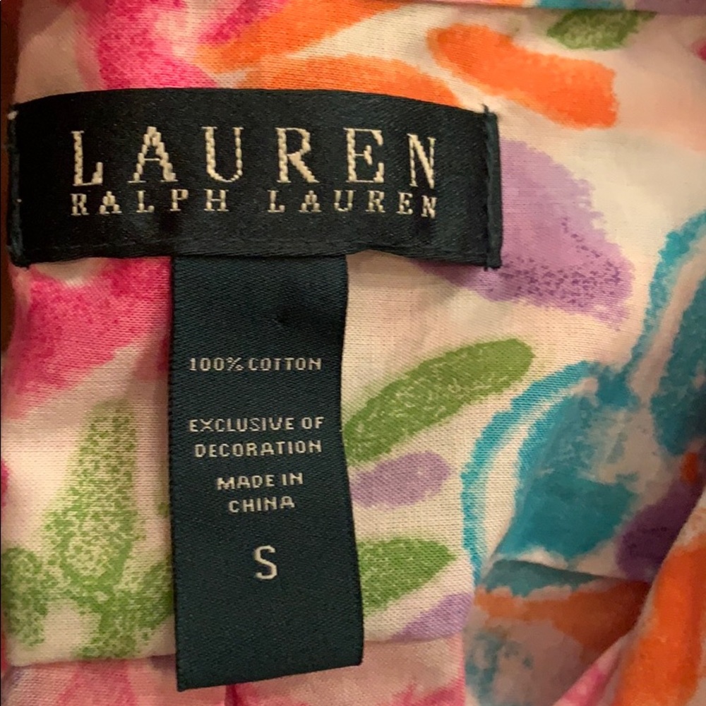 Lauren Ralph Lauren Water Colour Top Size Small - Picture 3 of 5